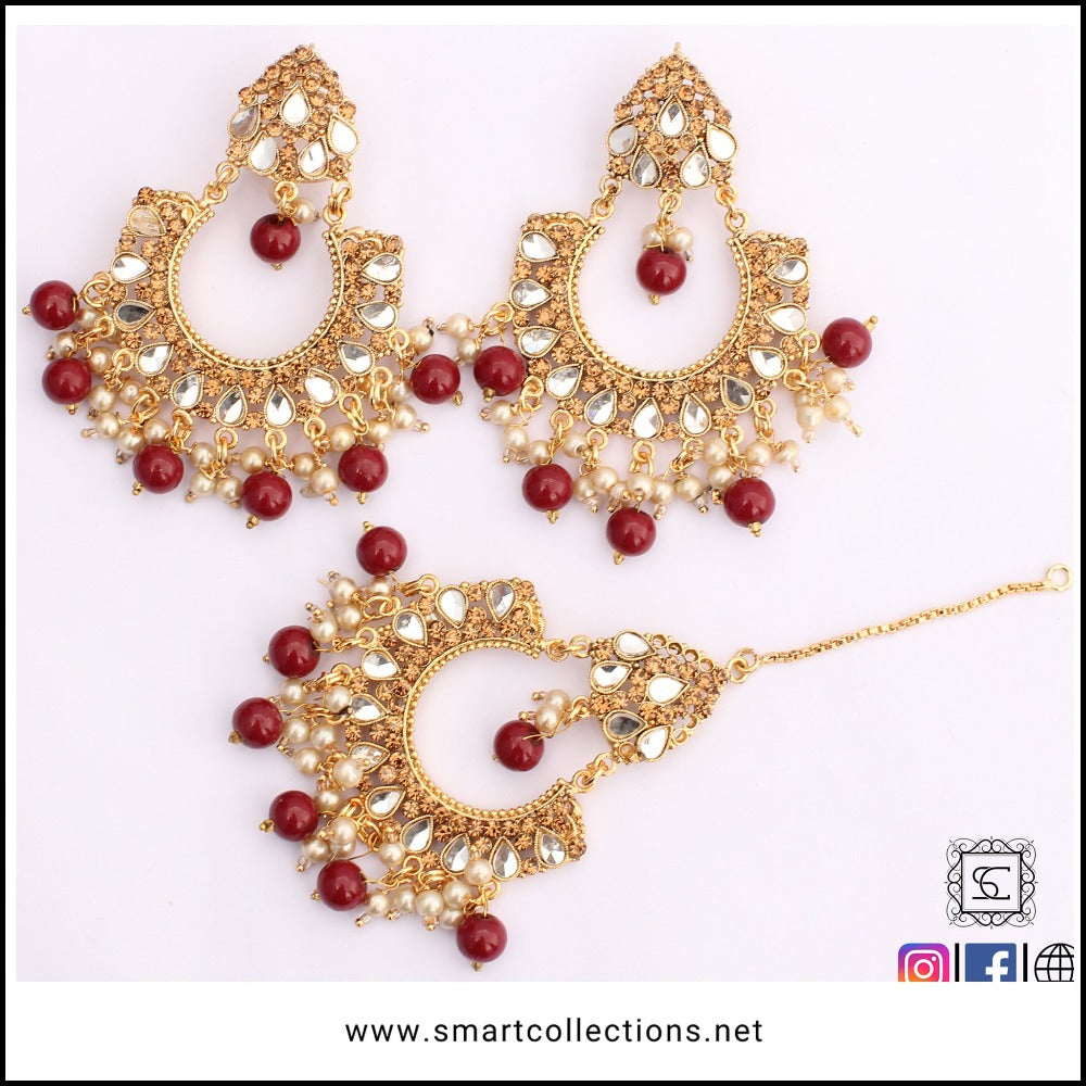 Pakistani Artificial Jewellery Brands Mirror Earring Teeka Best