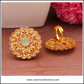 Kundan adjustable Ring - 0