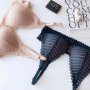 Front Closure Floral Lace Push Up Bra Set-6