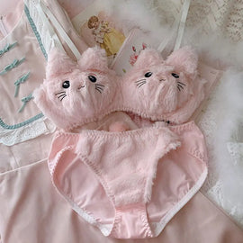 Fluffy Kitty Cat Lingerie Set
