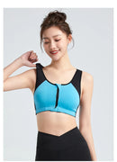 Shockproof Front Zipper Sports Bra-6