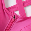 Breast Support Front Zipper Sports Casual or Gym Bra-9