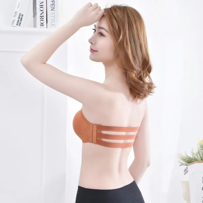 Ladies imported High quality Paded Push-Up Strapless Bra