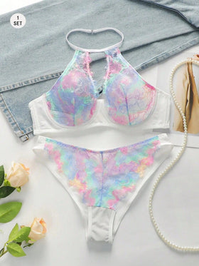 Rainbow Lace Non Padded Bra Set - 0
