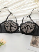 Lace Transparent Push-up Underwear Bra Set-3