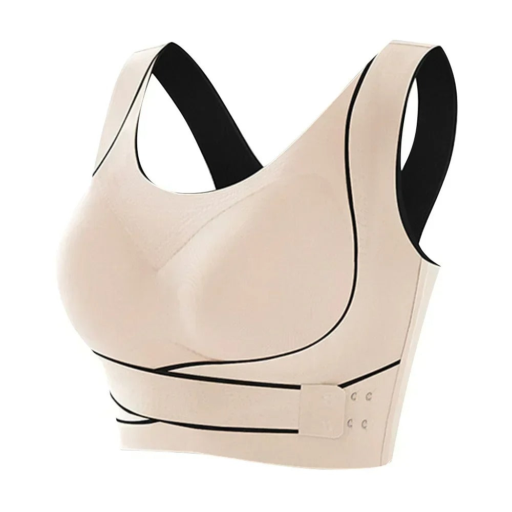 Side Buckle Front Cross Support Bra