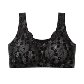 Front Open Button Nursing Flower Bra