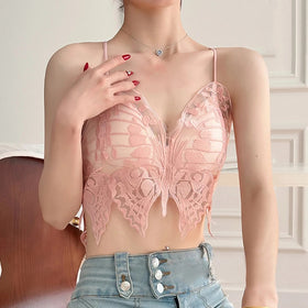 Sexy Butterfly Embroidery Bra