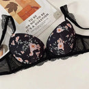 Floral Print Pushup Padded Bra Set-5