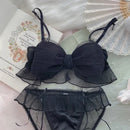 Cute Stylish Bow Style Padded Soft Bra Set-8
