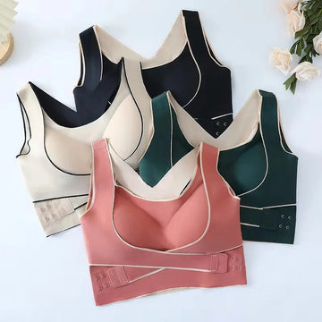 Side Buckle Front Cross Support Bra
