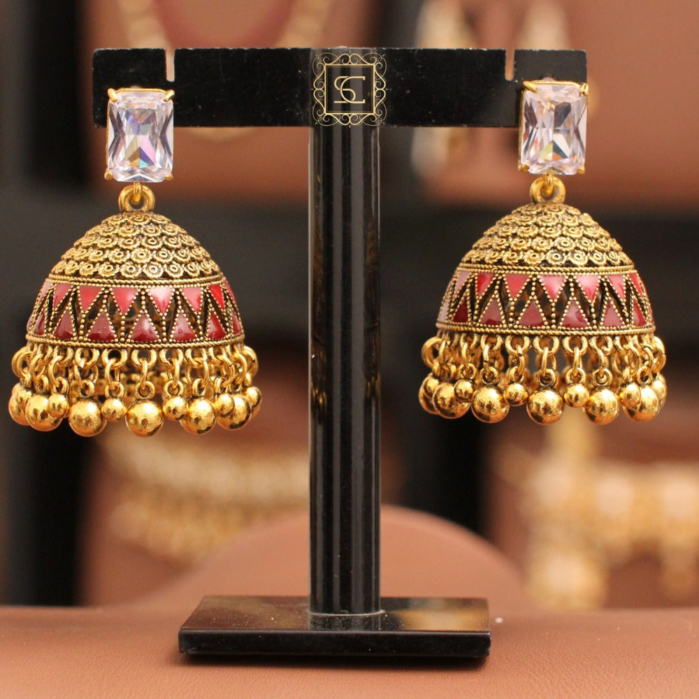 Antique Stone Jhumki