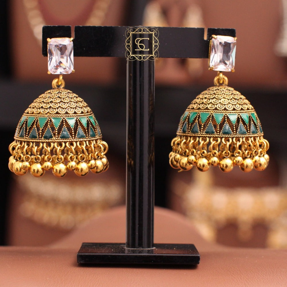 Antique Stone Jhumki