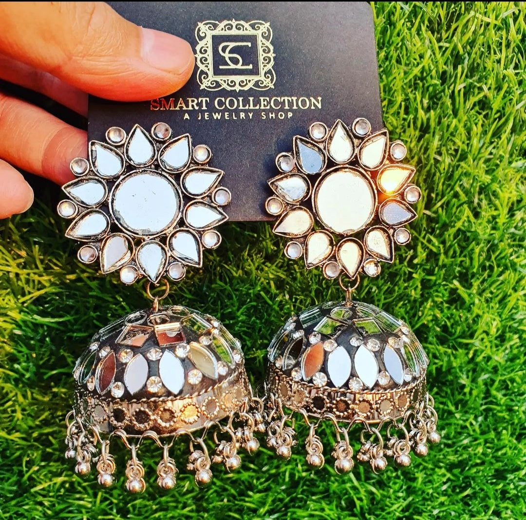 Flower Top mirror Jhumki
