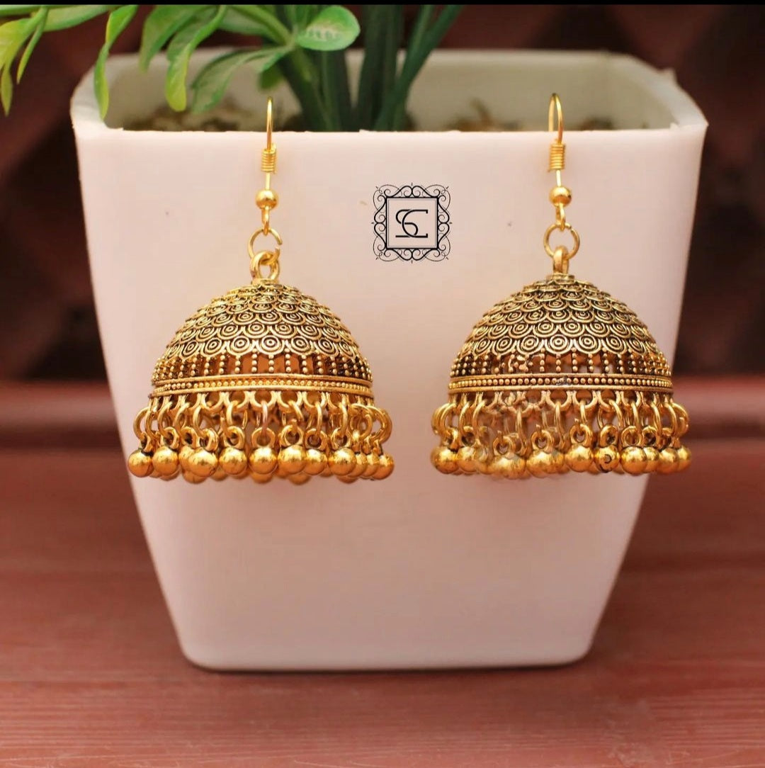 Golden Metal Jhumki