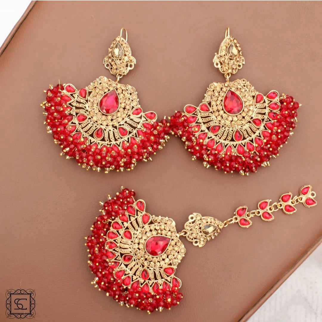 Kajra Earrings Teeka