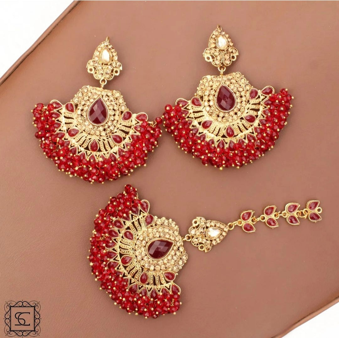 Kajra Earrings Teeka