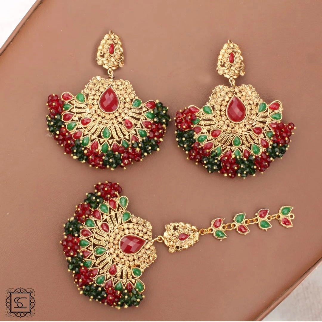 Kajra Earrings Teeka