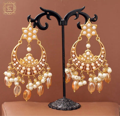 Chand Tara Meena Earrings