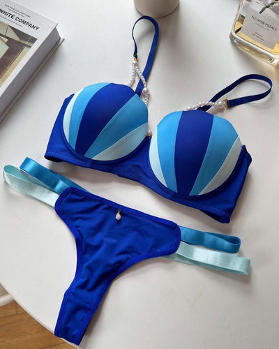 Buy blue Ice Cream inspired Pushup Bra Set