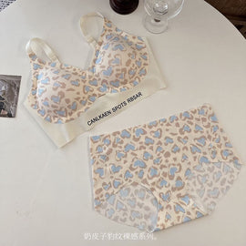 Ultra Stretch Leopard Pattern Intimate Set - 0