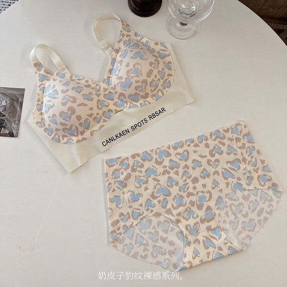 Ultra Stretch Leopard Pattern Intimate Set
