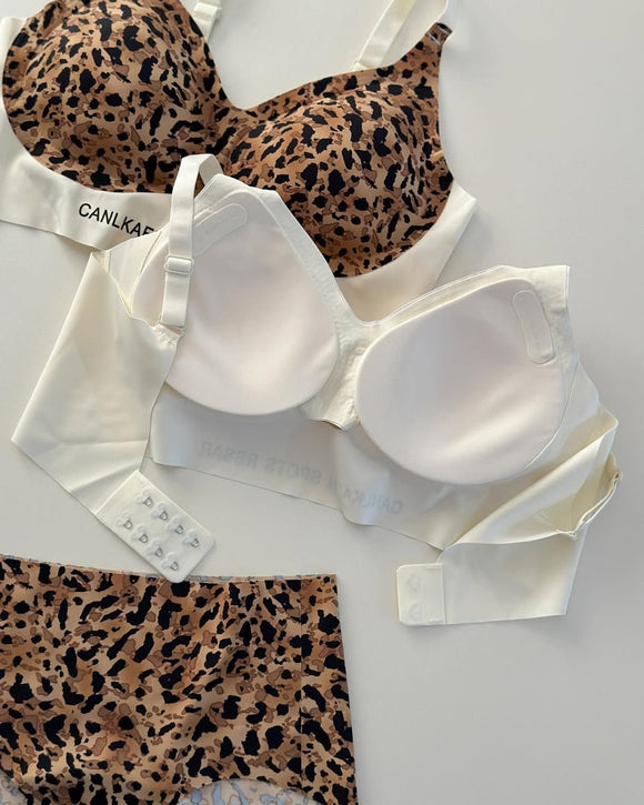 Ultra Stretch Leopard Pattern Intimate Set