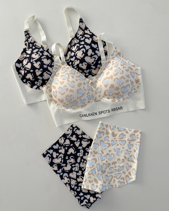 Ultra Stretch Leopard Pattern Intimate Set