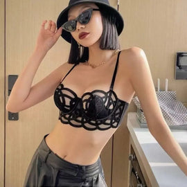 Half Cup Net See Through Bra & Panty Set