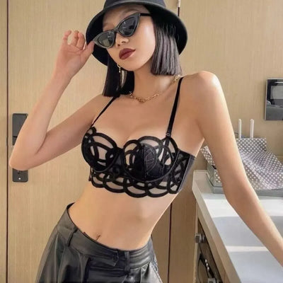 Half Cup Net See Through Bra & Panty Set