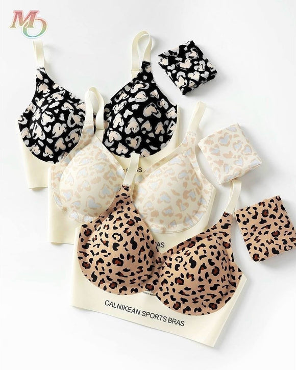 Ultra Stretch Leopard Pattern Intimate Set