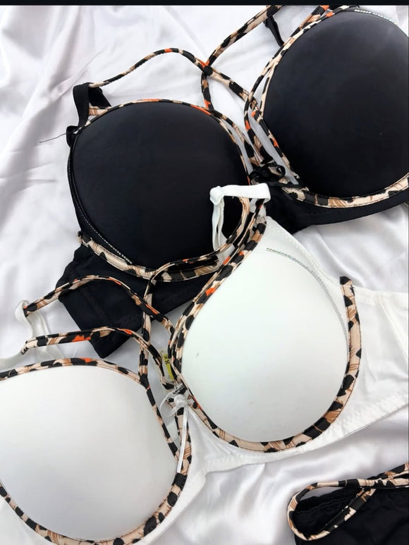 Wild Glam Leopard Print Lingerie Set