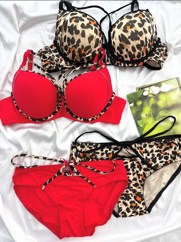 Wild Glam Leopard Print Lingerie Set