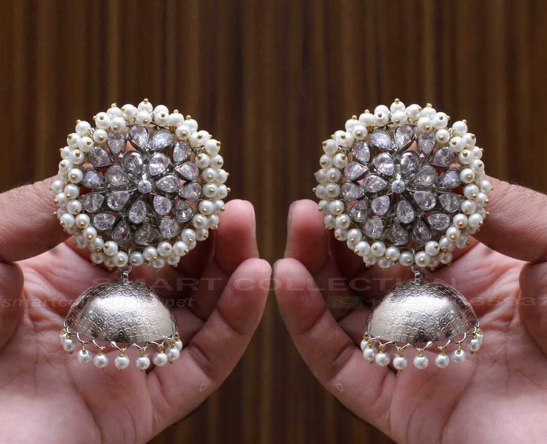 Kajra Zircon Stone Jhumki