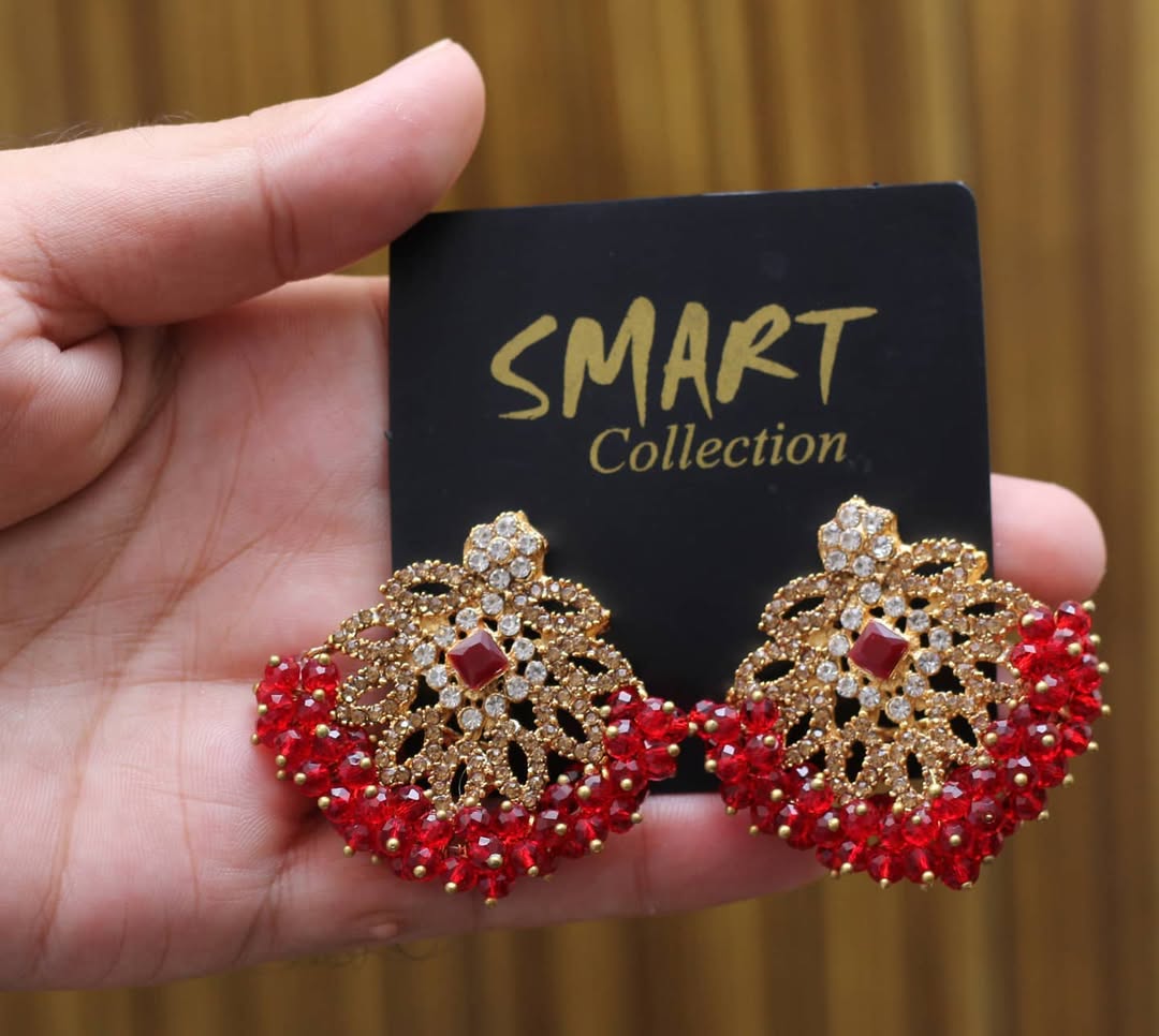 Red Kajra Earrings