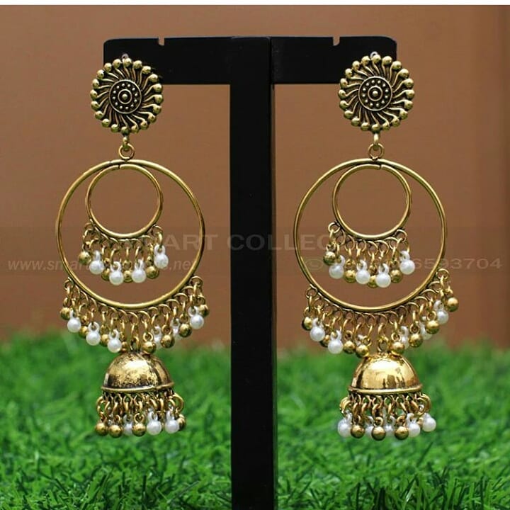 Golden Hoop Jhumki