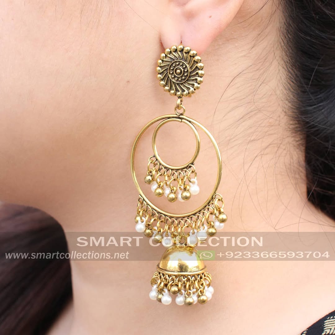 Golden Hoop Jhumki - 0