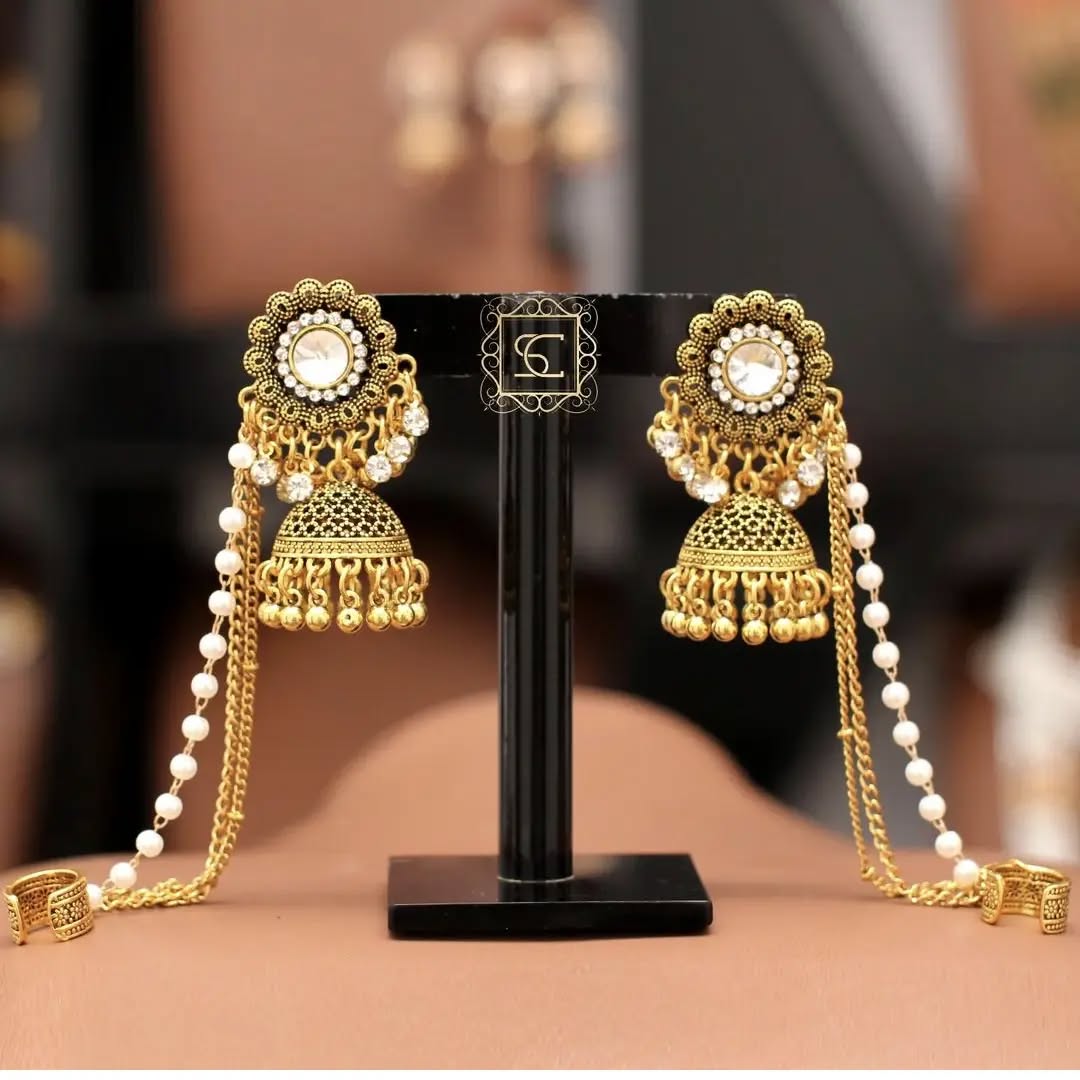 Golden Sahra Jhumki