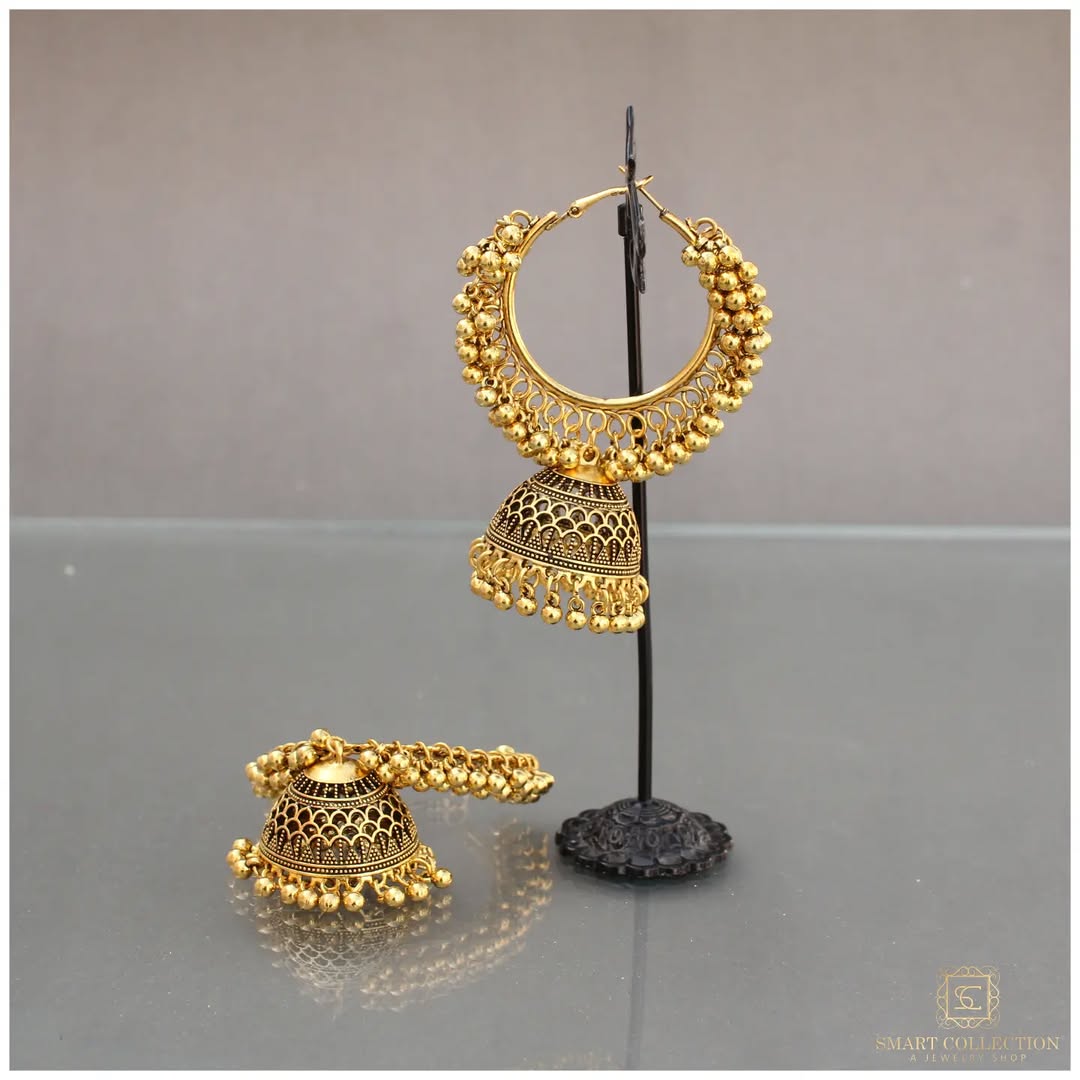 Golden Kajra Bali Jhumki