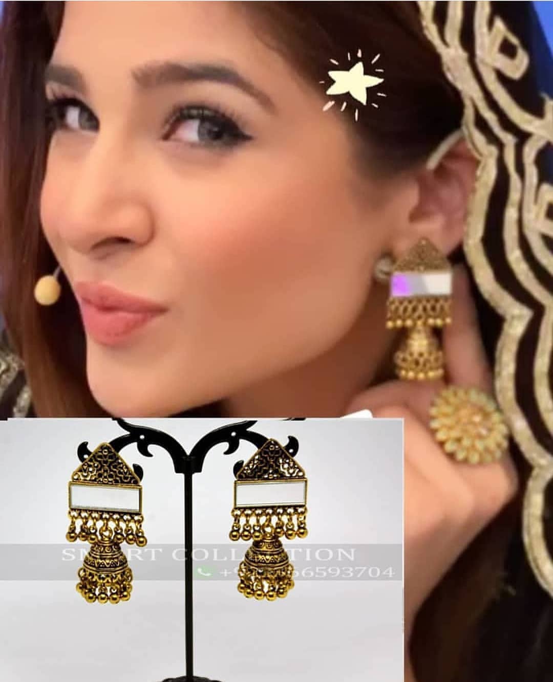 Small Mirror Jhumki