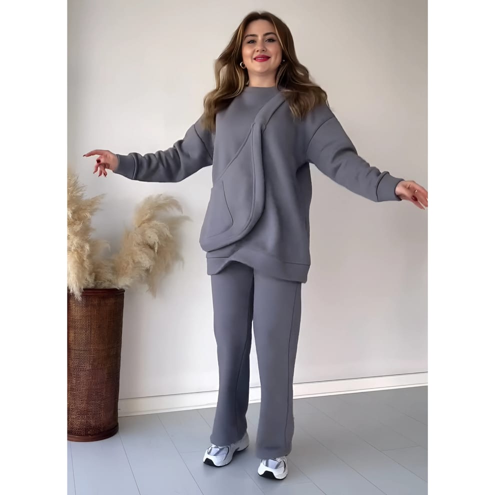 Fleece Fit Tracksuit With Matching Bag