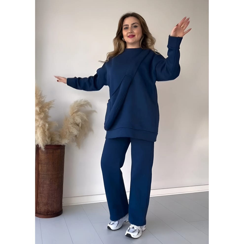 Buy blue Fleece Fit Tracksuit With Matching Bag