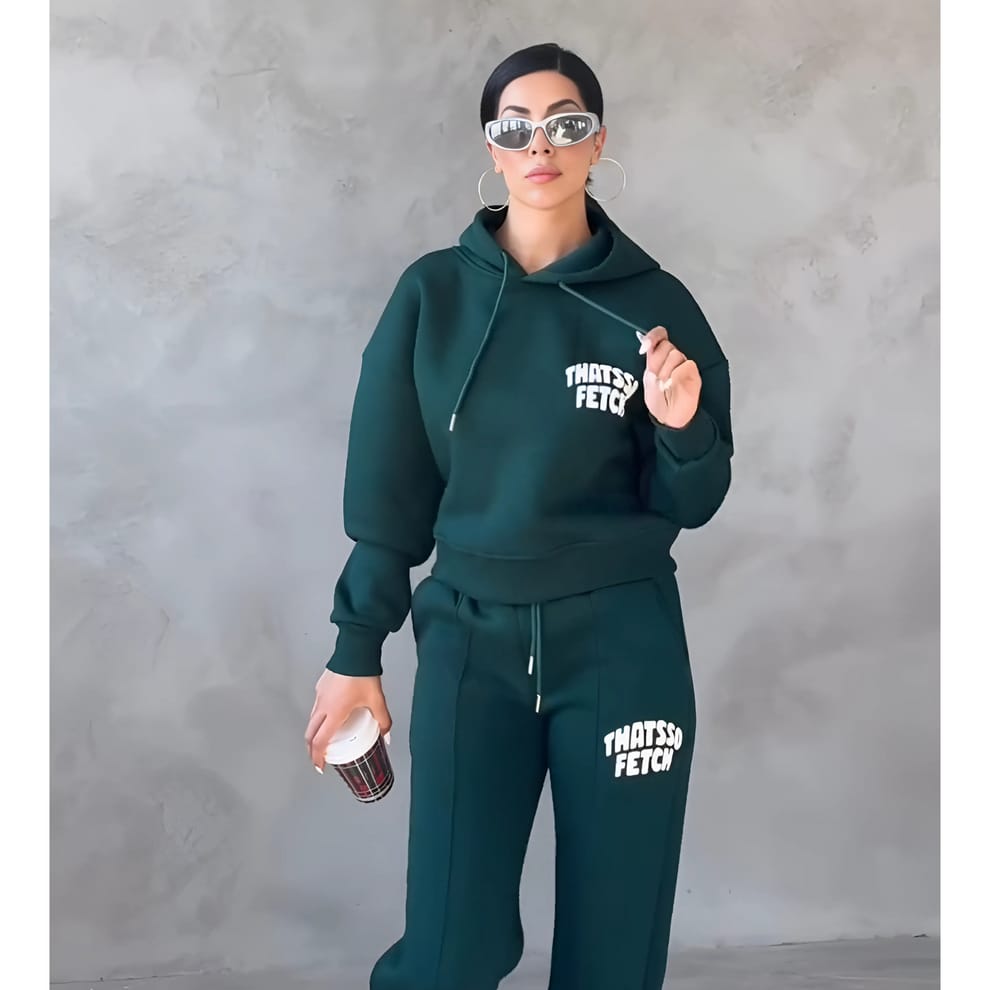 Fleece Hoodie Tracksuit Suit