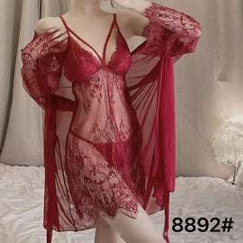 3 pcs Gown MoonLuxe Satin Nighty