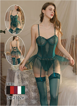 Lingerie + Stocking CozyWave Night Set