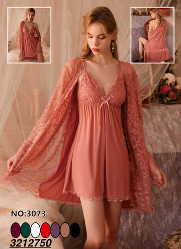 2PC Elegant Lace Sleepwear