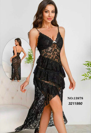 Lace Ruffle Maxi Dress