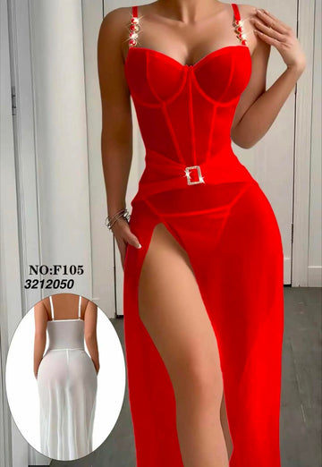 Bustier Slit Gown - 0
