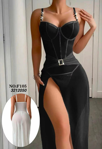 Bustier Slit Gown