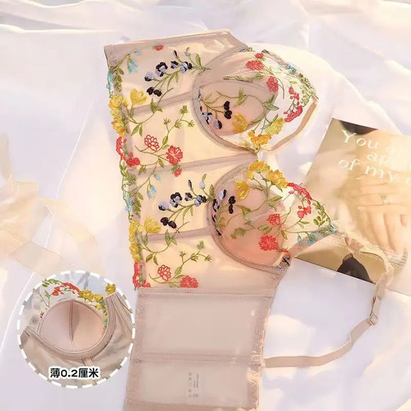 Lace Embroidery  Romantic Floral Push-Up